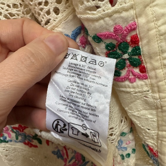 Sezane Floral Embroidered Lace Matika Blouse - Picture 15 of 16